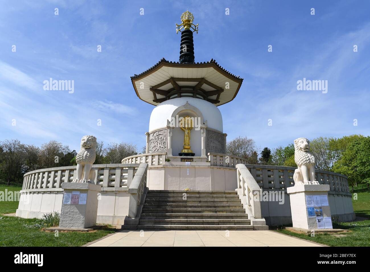 Friedenspagode Milton Keynes Stockfoto