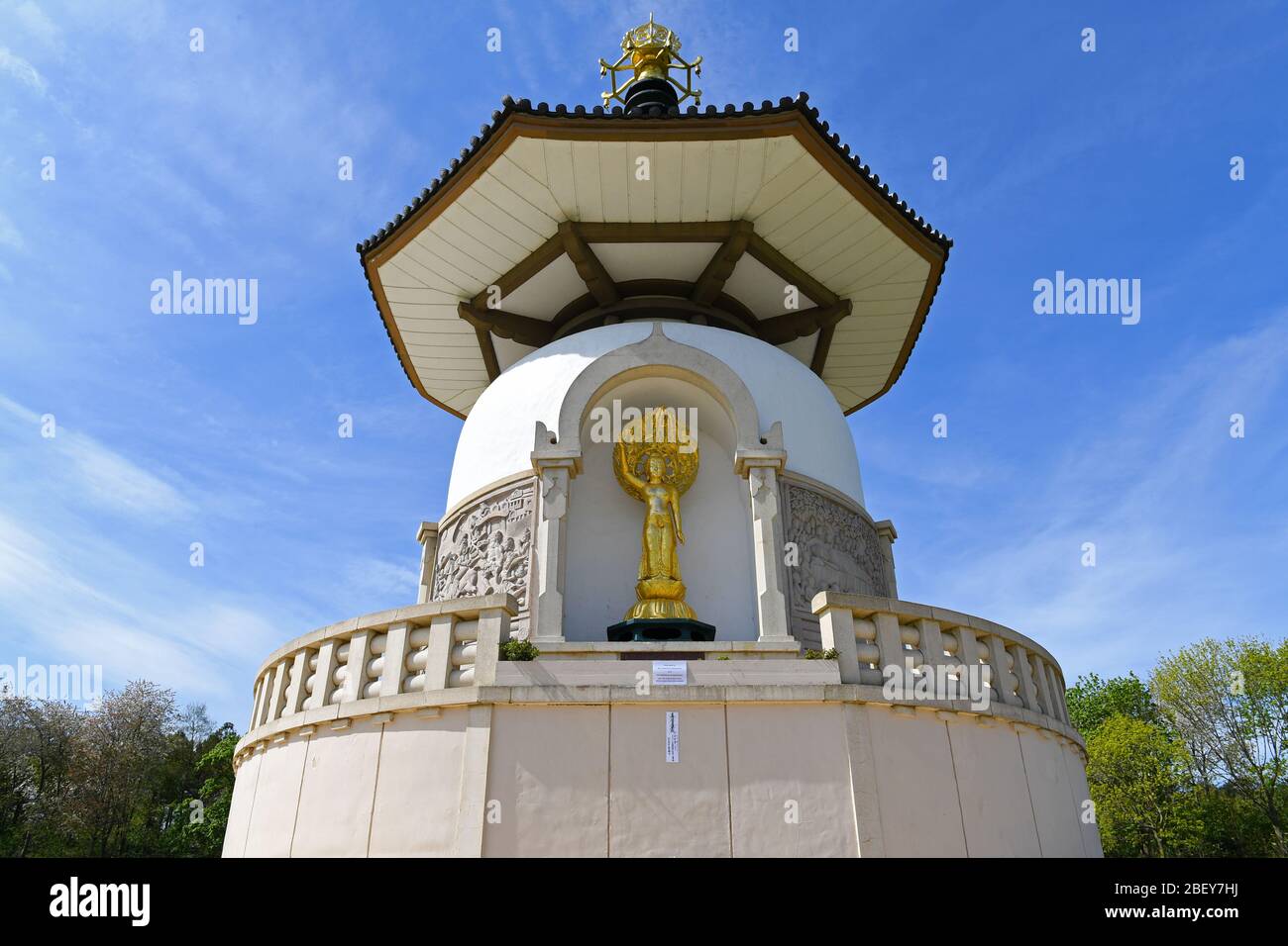 Friedenspagode Milton Keynes Stockfoto