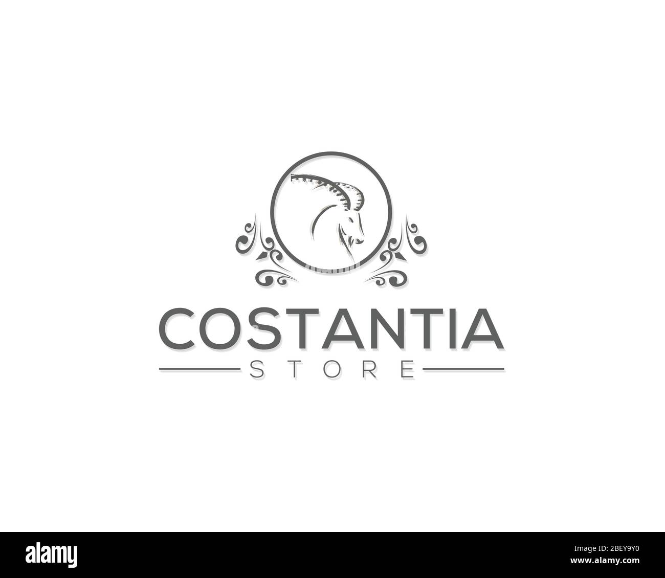 Deer Logo Design Inspiration. Hirsch-Ikone. Deer Vektor Illustration Logo Design Stock Vektor