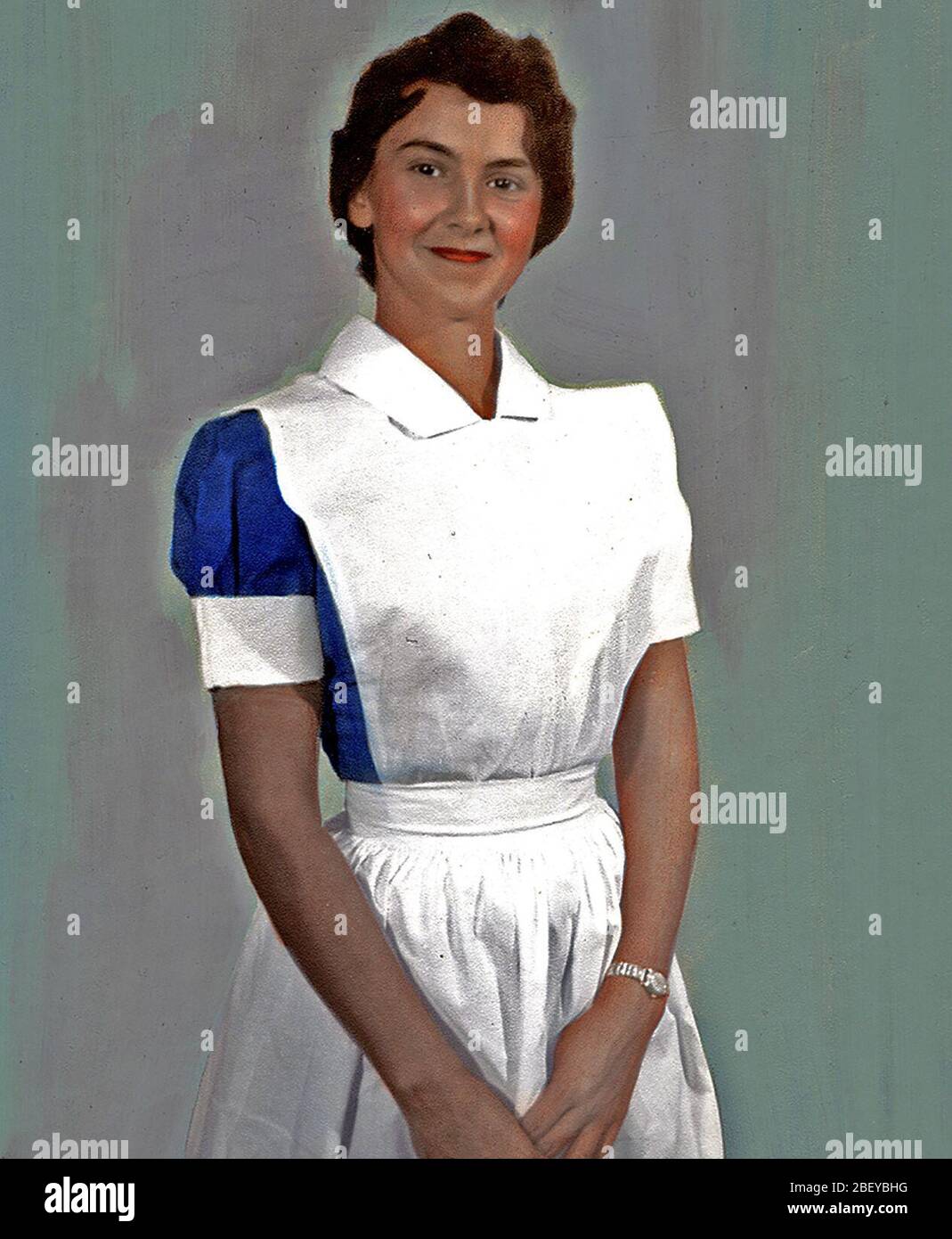 1961-1963 Krankenschwester Uniform tragen, von den Phillippinen Stockfoto