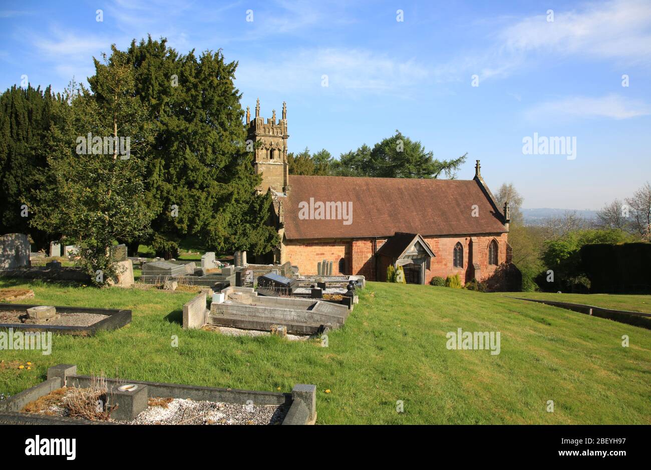 St Kenelm's Church, Romsley, Halesowen, England, Großbritannien. Stockfoto