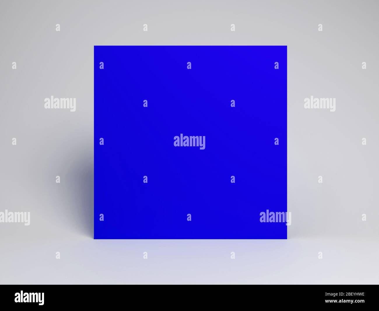 3d gerendert abstrakt Podium Hintergrund - Abstrakt, 3d gerendert weißen Hintergrund mit blauem Rechteck Stockfoto