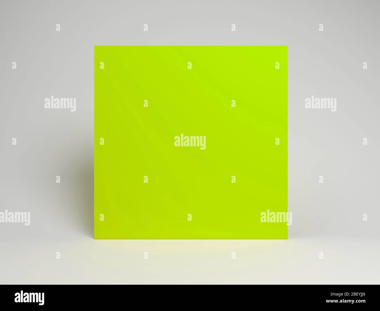 Neongrüner Hintergrund, Szene, neongrüne Farbe Stimmungston, fluoreszierend. 3d Rendering Tapete Studio Set Stockfoto