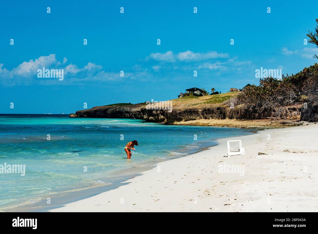Urlaub am Strand von varadero, kuba Stockfoto