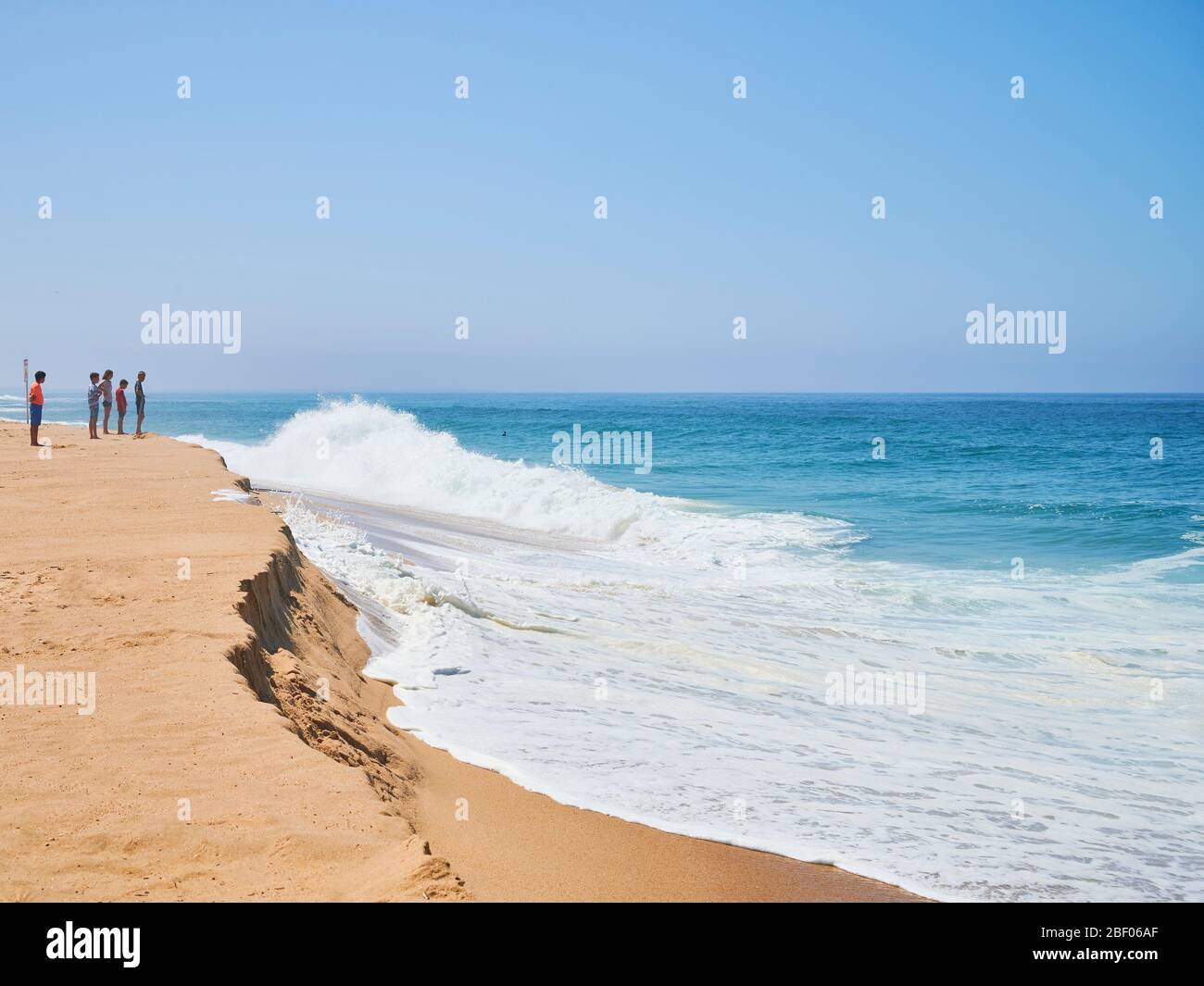 Strand von FAZ do Arelho in portugal im Sommer Stockfoto