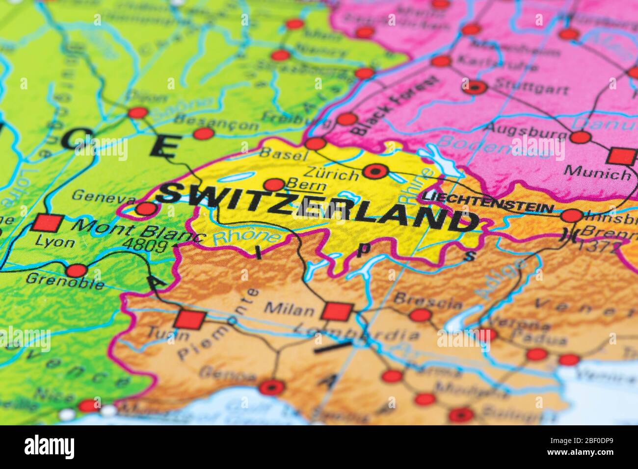 Switzerland europe map -Fotos und -Bildmaterial in hoher Auflösung – Alamy
