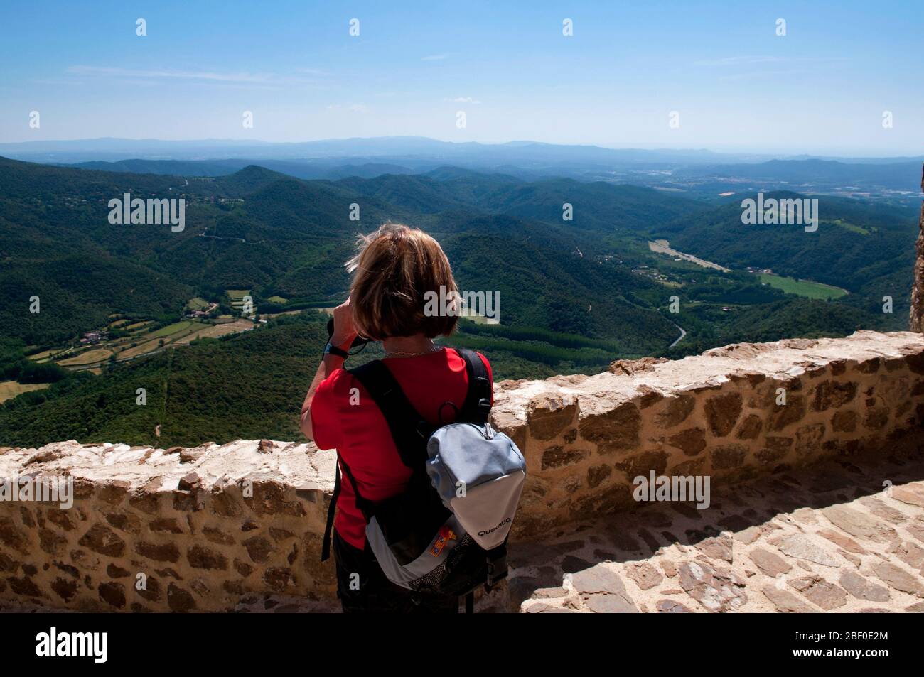 Castell de Montsoriu, La Selva, Katalonien Stockfoto