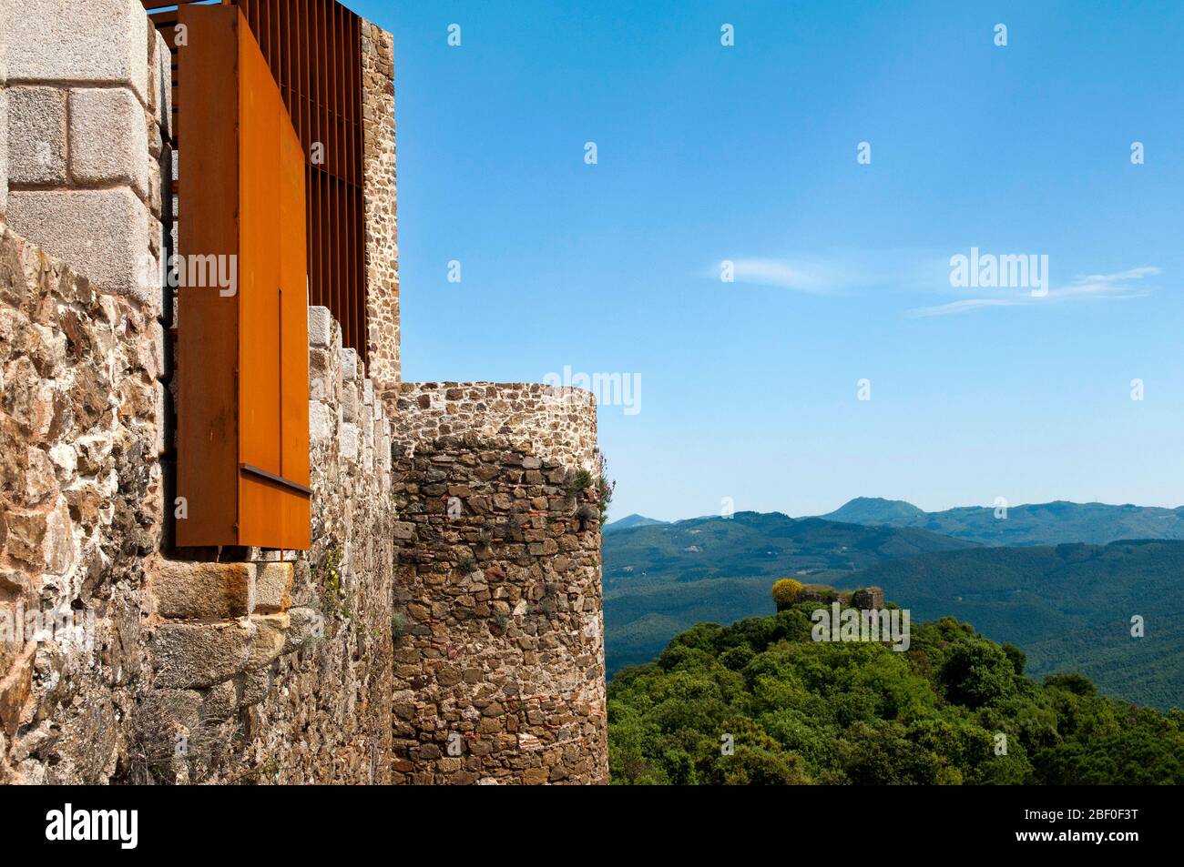 Castell de Montsoriu, La Selva, Katalonien Stockfoto