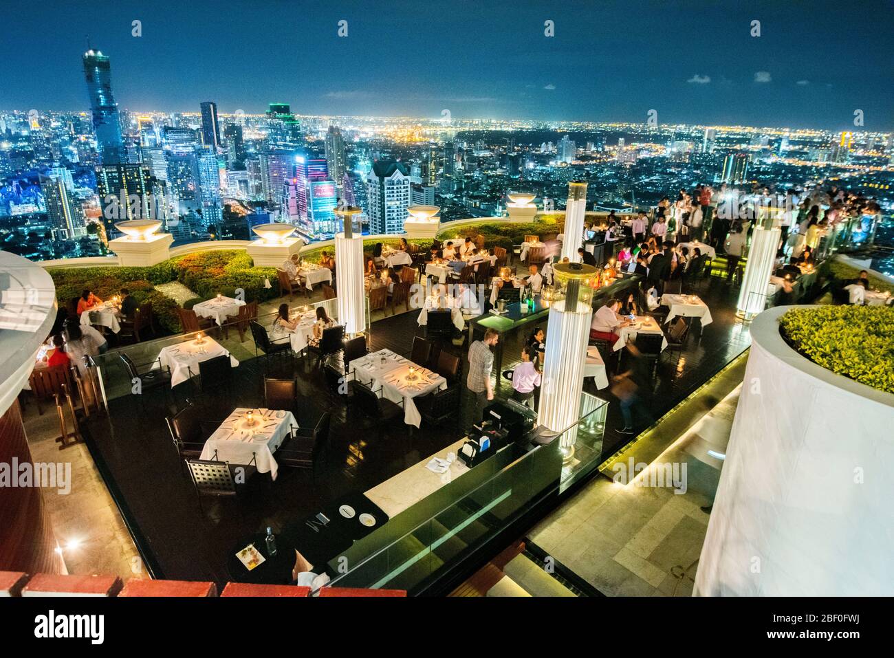 Bankok, Thailands Hauptstadt bei Nacht Stockfoto