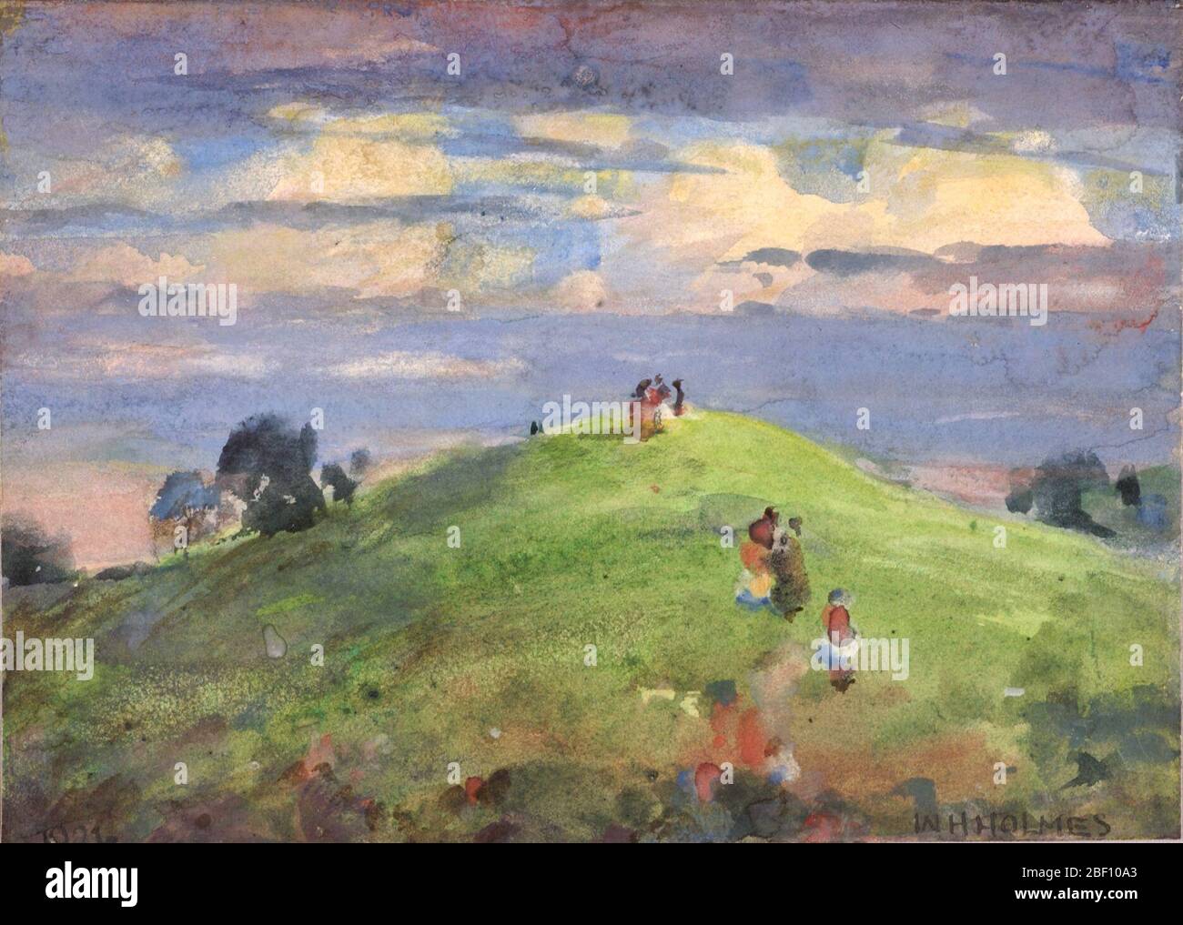 Auf dem Sunset Hill 1926. Stockfoto
