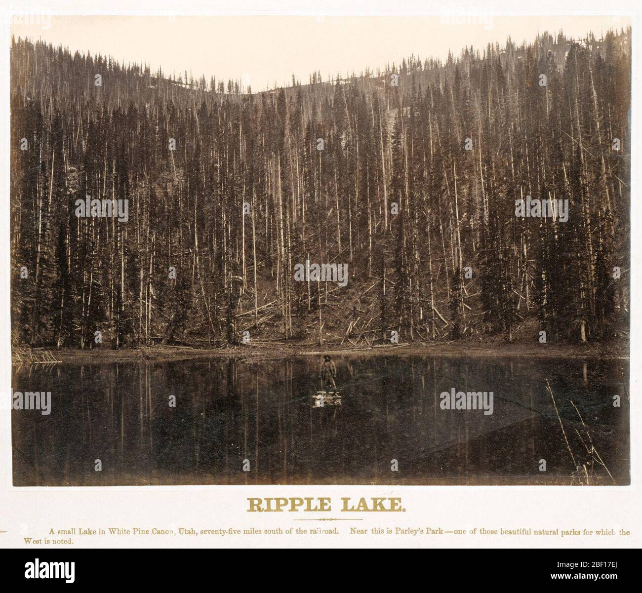 Ripple Lake White Pine Caon Utah aus dem Westen illustriert in einer Serie von fotografischen Ansichten über den Kontinent entlang der Linie der Union Pacific Railroad West von Omaha Nebraska von EINEM J Russell Volume I. Stockfoto