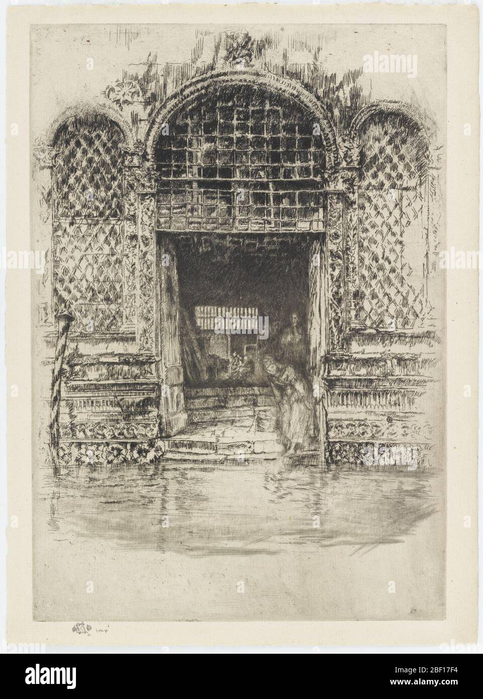 Der Torweg. Francis Seymour Haden (1818 - 1910)H. Wunderlich & Co. (1874 - 1912) Charles lang freier (1854-1919)Seymour Haden (1818-1910), London [1]bis 1898H. Wunderlich & Co., New York bis 1898 [2]von 1898 bis 1919Charles lang freier (1854-1919), von H.. Stockfoto