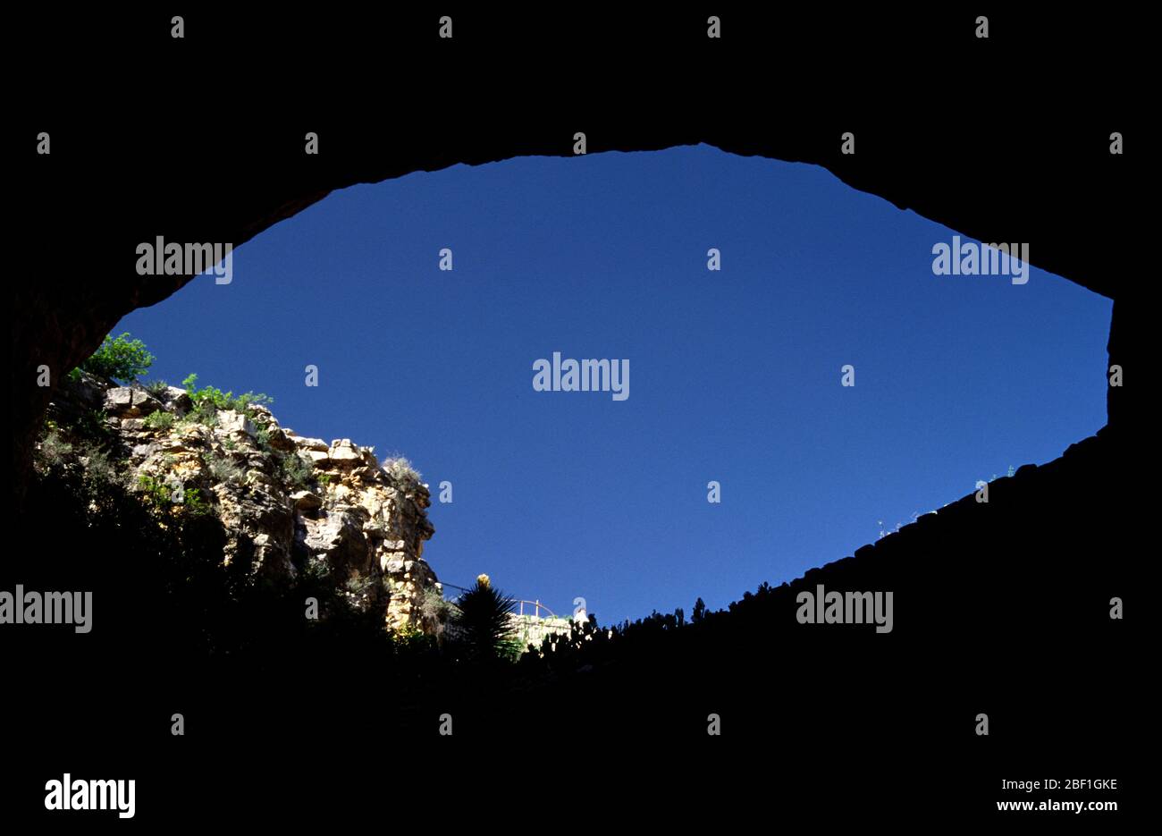 Natürlicher Höhleneingang, Carlsbad Caverns National Park, New Mexico Stockfoto