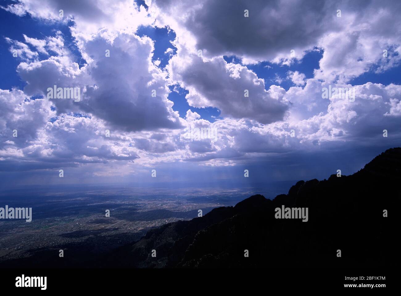 Blick vom Sandia Peak, Cibola National Forest, New Mexico Stockfoto