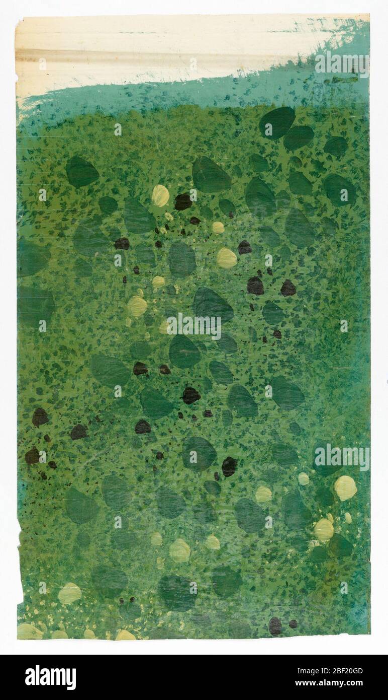 Seitenwand. Auf hellgrünem glänzenden Grund, geschliffene Steinimitate - möglicherweise Marmor - mit grünen, gelben und schwarzen Adern.H# 413 Stockfoto