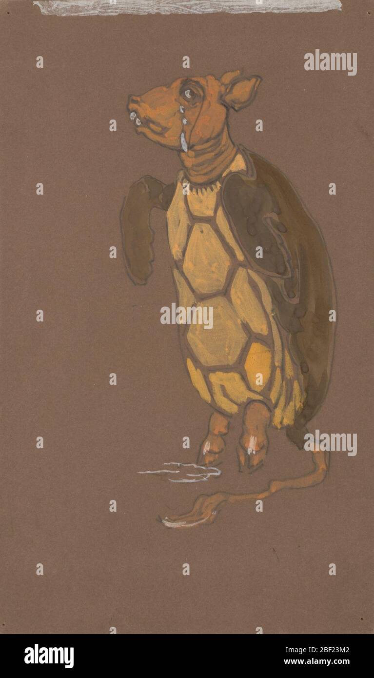Mock Schildkröte Kostümdesign für AliceinWonderland 1915. Stockfoto