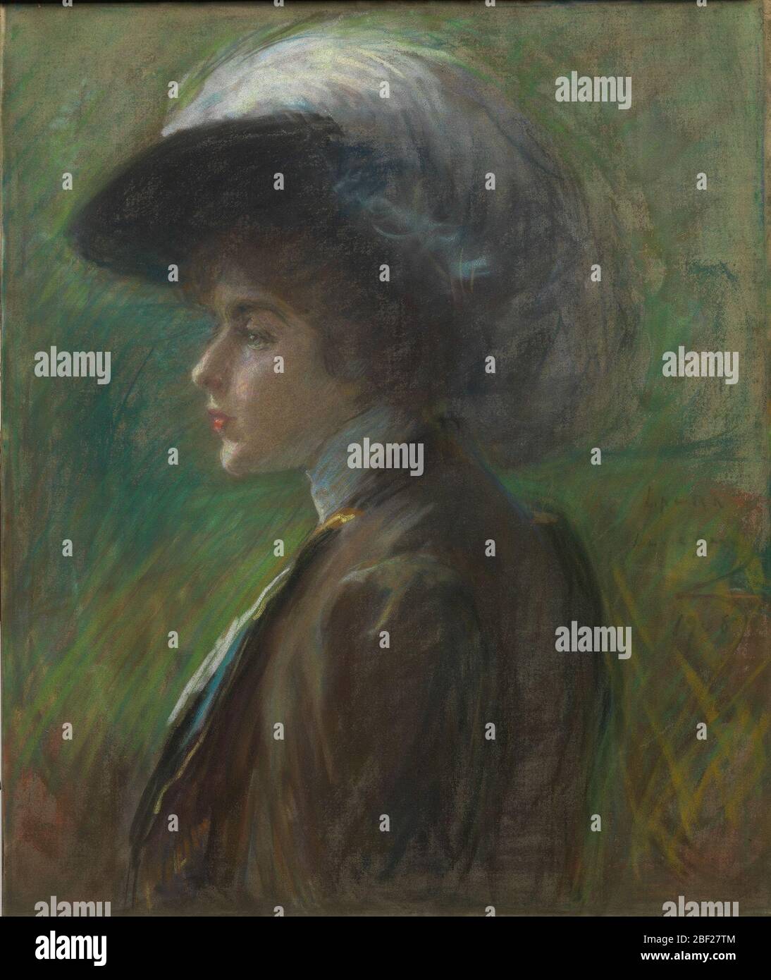 Der Federhut. Stockfoto