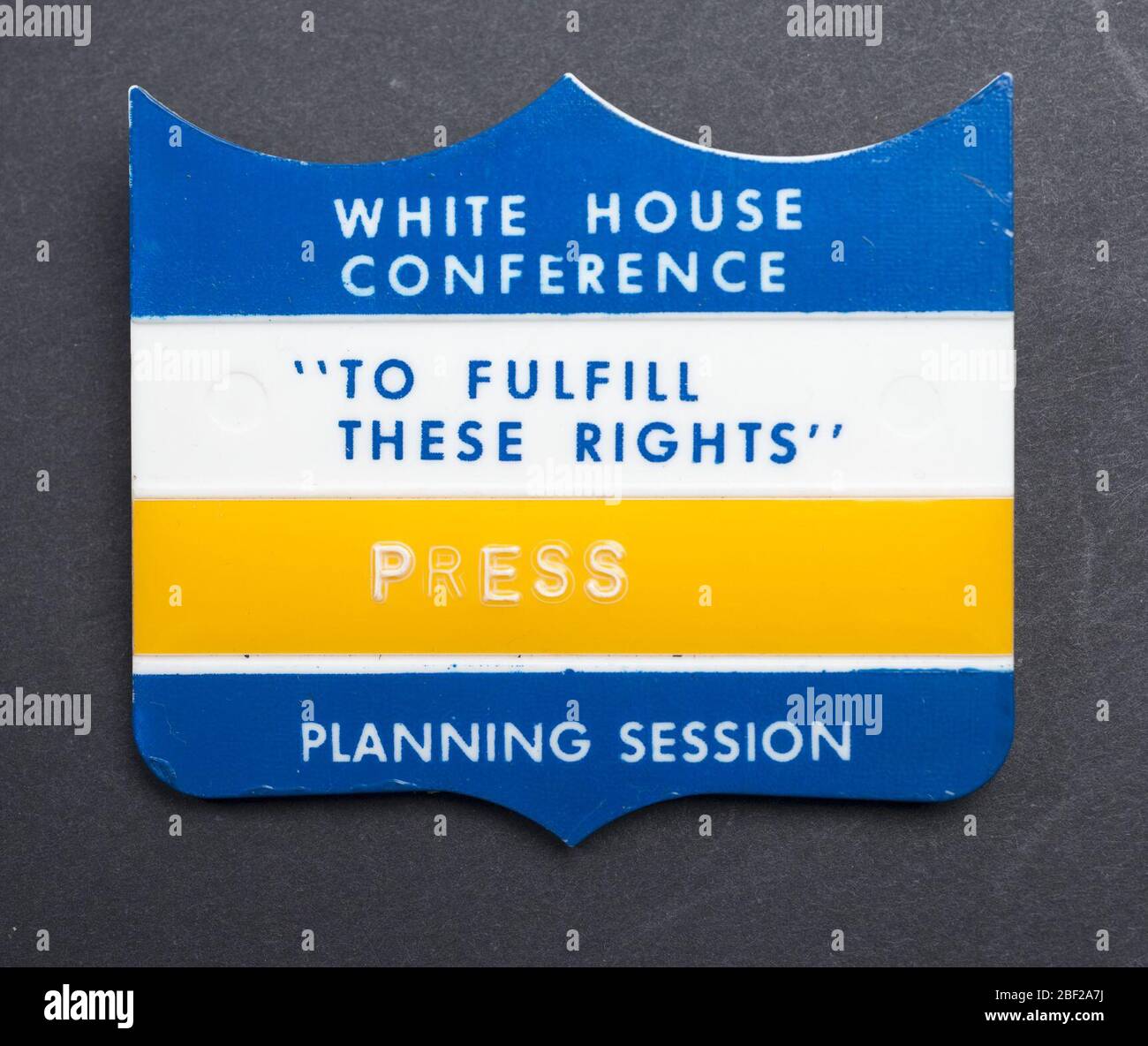 White House Conference Press Badge. Stockfoto