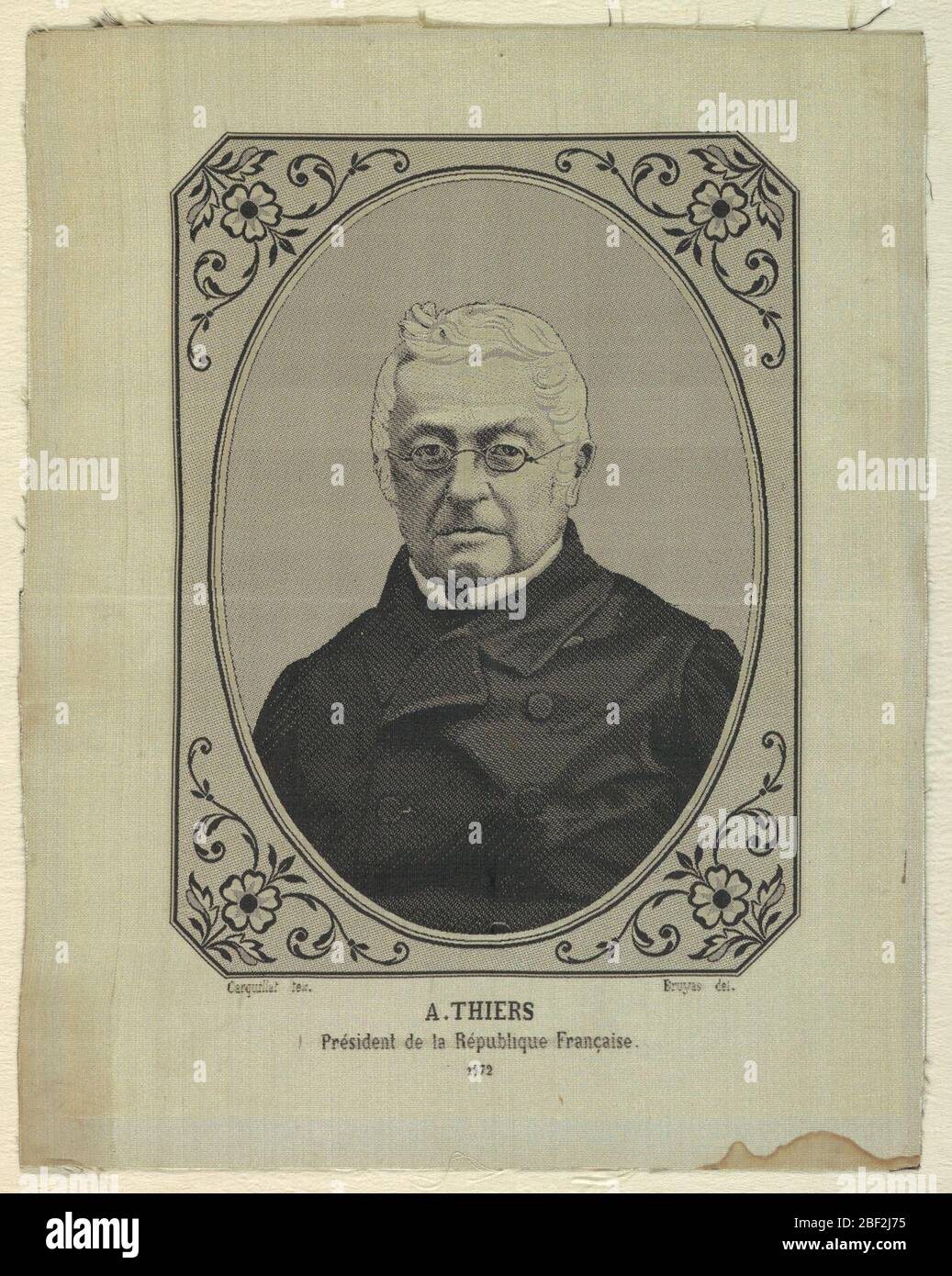 Bild. Porträt von Adolphe Thiers (französisch, 1871–1873), Präsident der Französischen Republik, 1872. Stockfoto