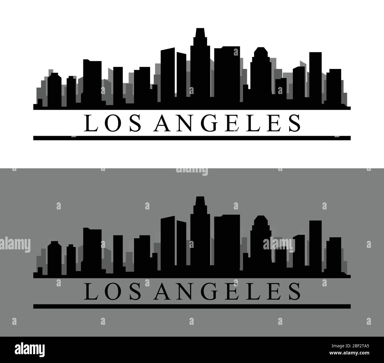 Los Angeles Symbol in Vektor auf weißem Hintergrund dargestellt Stock Vektor