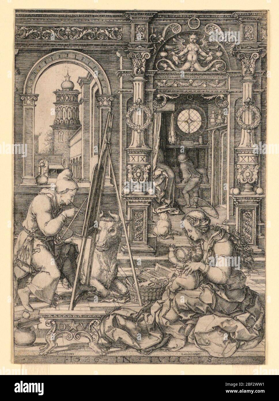 Lukas Gemälde das Porträt der Jungfrau. Stockfoto