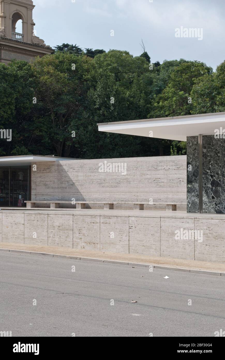 1920er Jahre ikonische Architektur Moderne Steinglas Minimalismus Deutscher Pavillon Barcelona Pavillon, Barcelona, Spanien von Mies Van der Rohe Lilly Reic Stockfoto