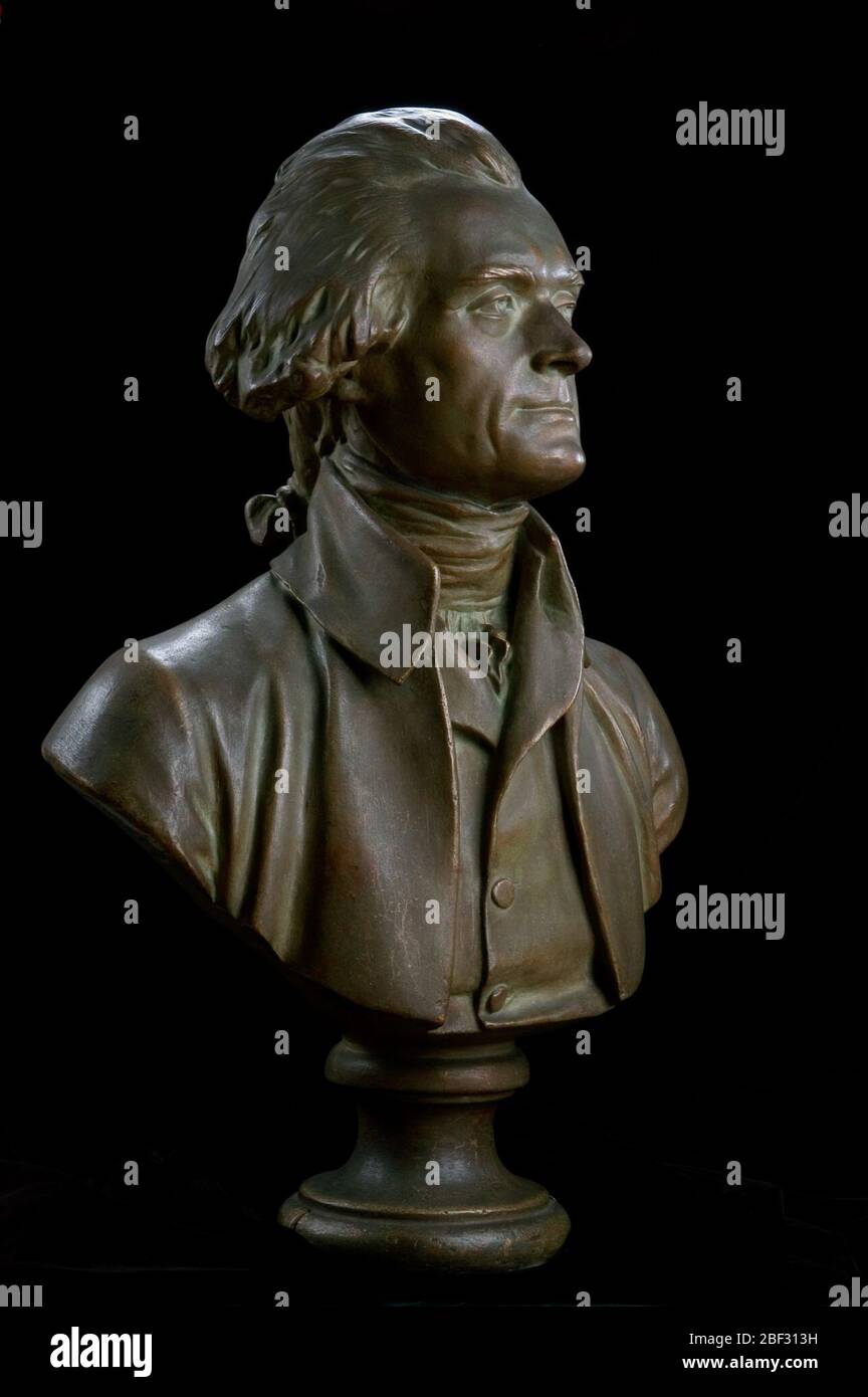 Thomas Jefferson. Thomas Jefferson (1743-1826) war ein beliebtes Thema der amerikanischen Porträtisten während seines Lebens. Stockfoto