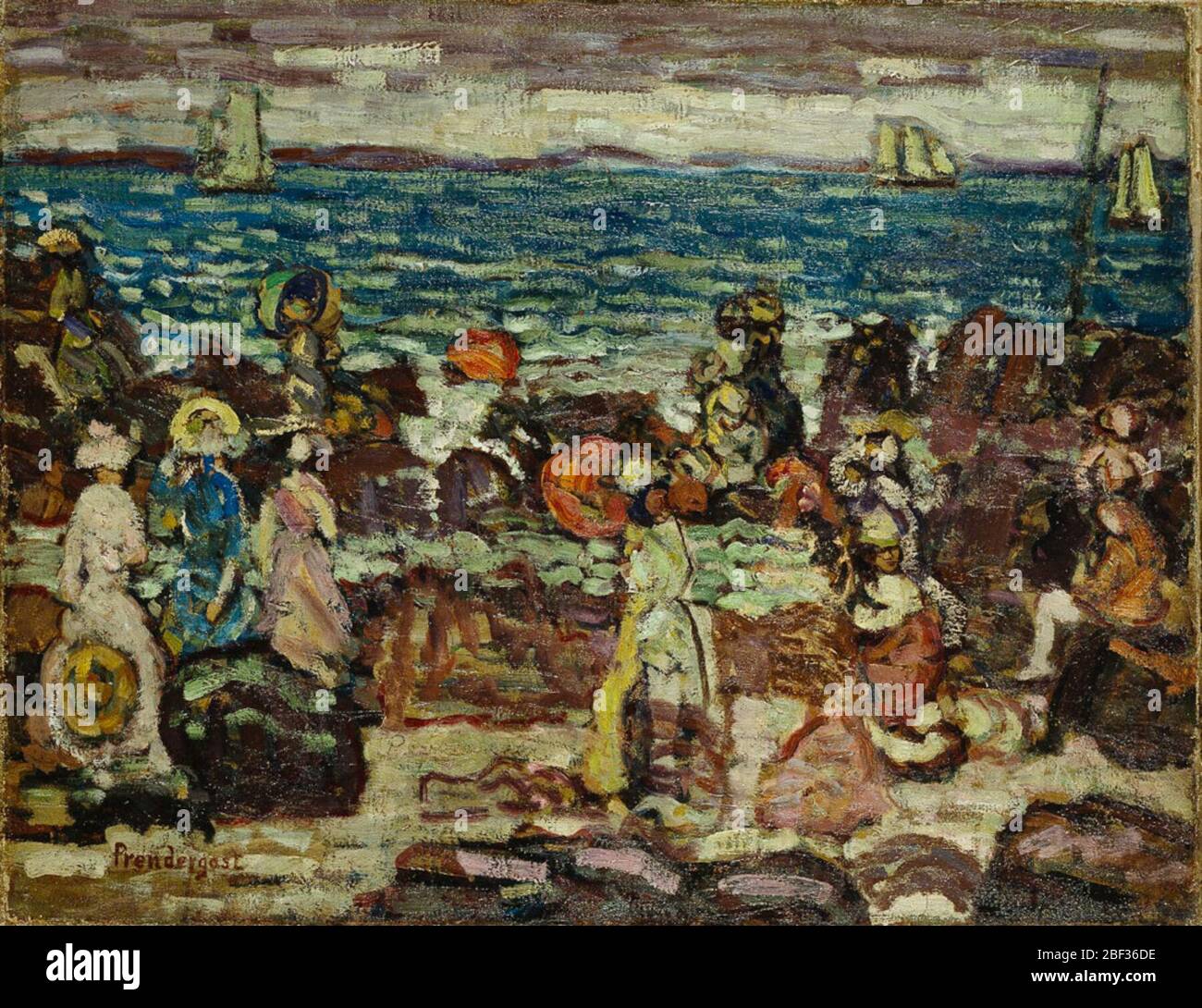 Ein dunkler Tag. Der Künstler Charles Prendergast, Westport, Connecticut, 1924-48Mrs. Charles (Eugenie) Prendergast, Westport, von 1948Kraushaar Galleries, New York, von 23 Oktober 1954Joseph H. Hirshhorn, New York, 23 Oktober 1954-17 Mai 1966Schenkung des Joseph H. Stockfoto