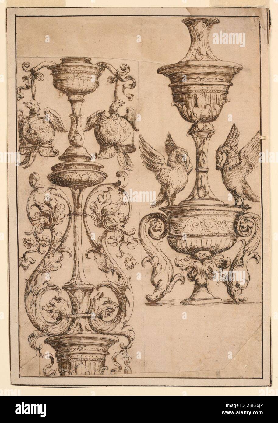 Zwei Kerzenleuchter. Stockfoto Zwei Kerzenleuchter. Stockfoto