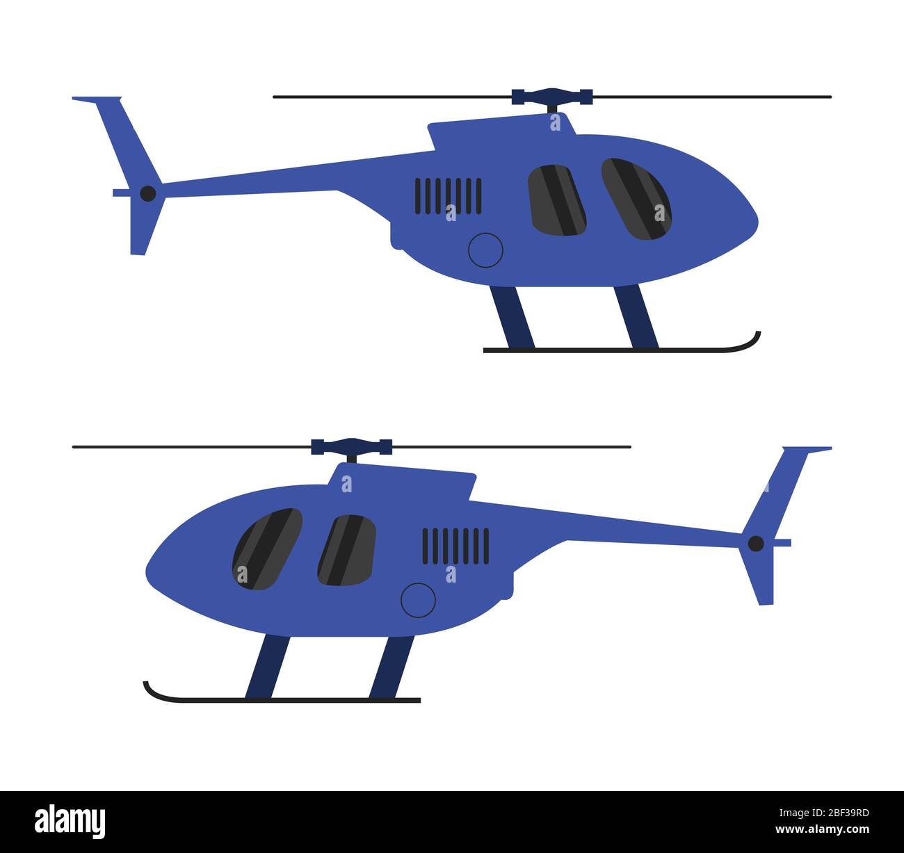 Hubschraubersymbol in Vektor auf weißem Hintergrund dargestellt Stock Vektor
