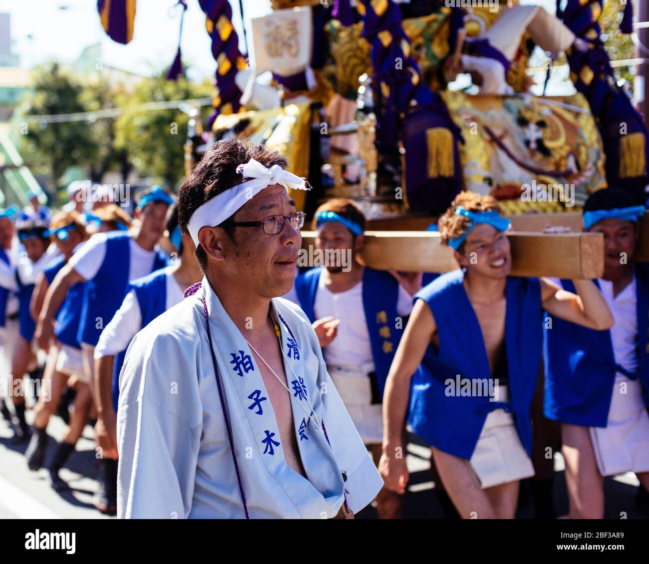 Japanisches yatai Festival in Himeji, Japan. Stockfoto