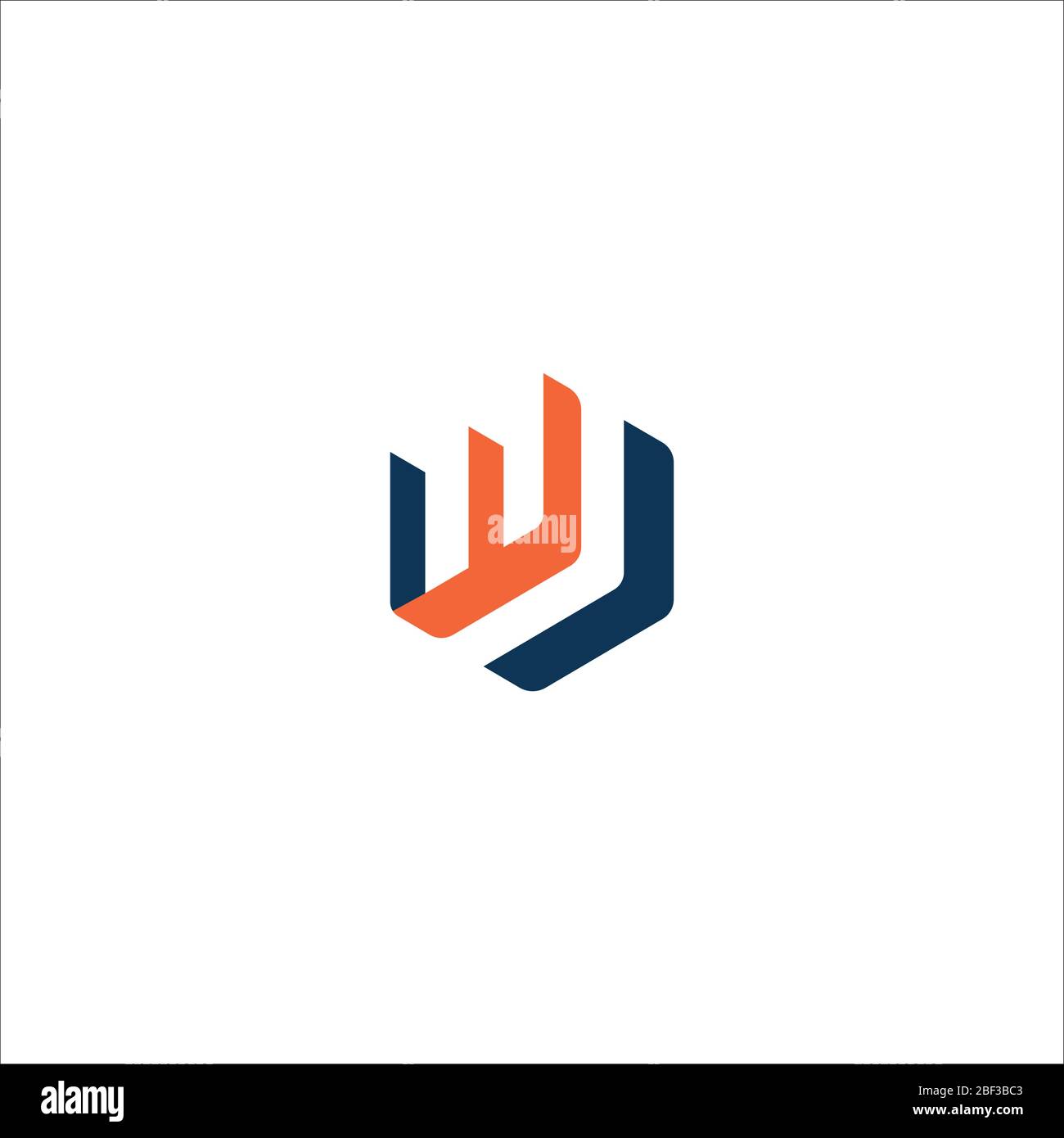 Vorlage für Vektorgrafik mit Anfangsbuchstaben und Logo Stock Vektor