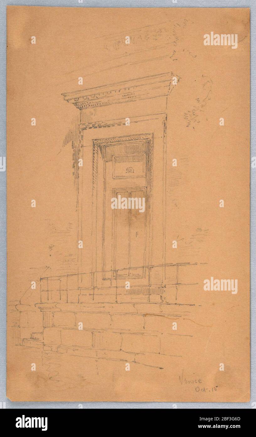 DoorwayVenedig. Skizze der Tür und des Torweges. Stockfoto