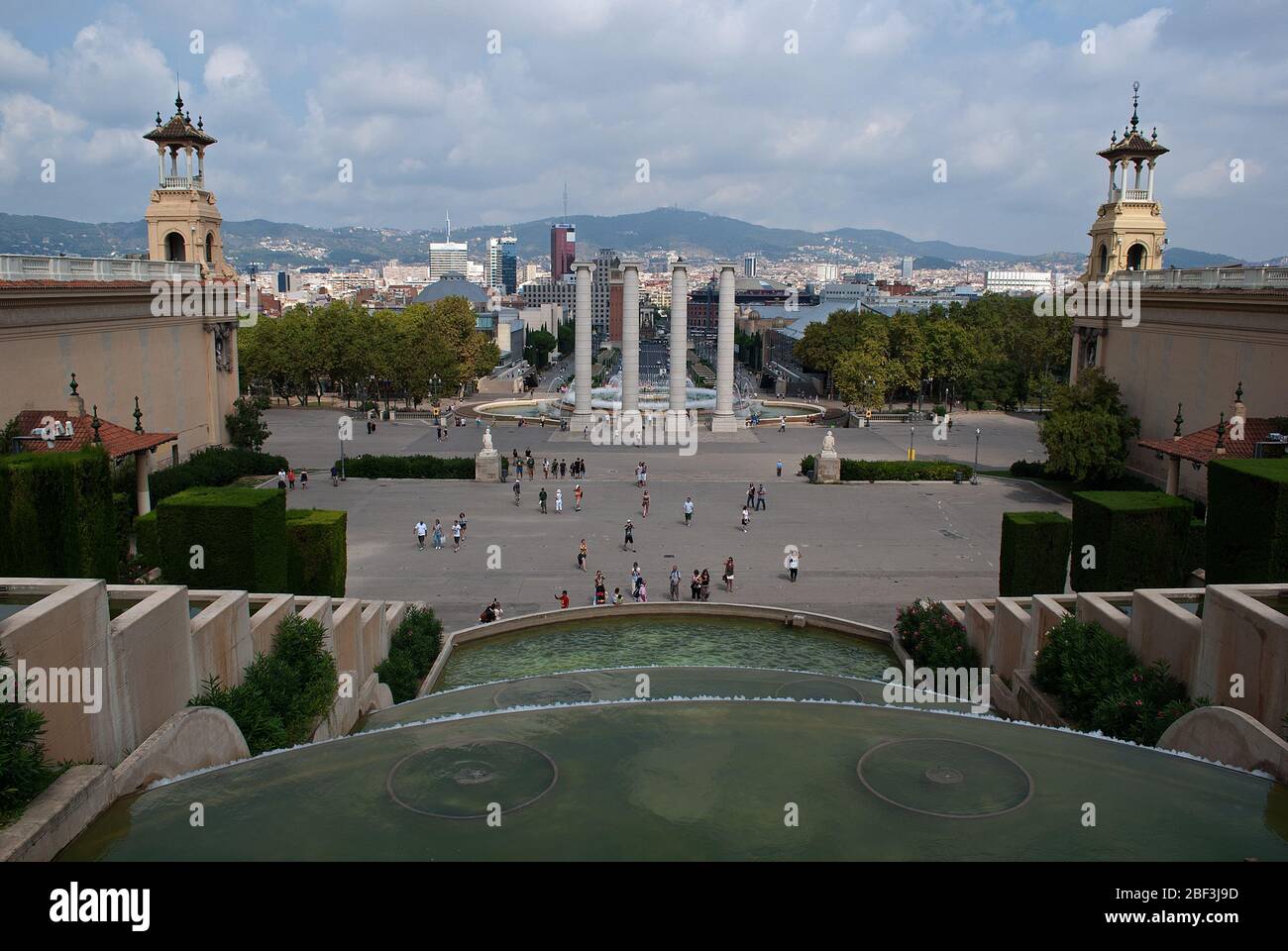 Architekturmuseum der 1920er Jahre von Catalunya (Palau Nacional), Montjuic, Barcelona, Spanien Eugenio Cendoya & Enric Catà Pere Domènech i Roura Stockfoto