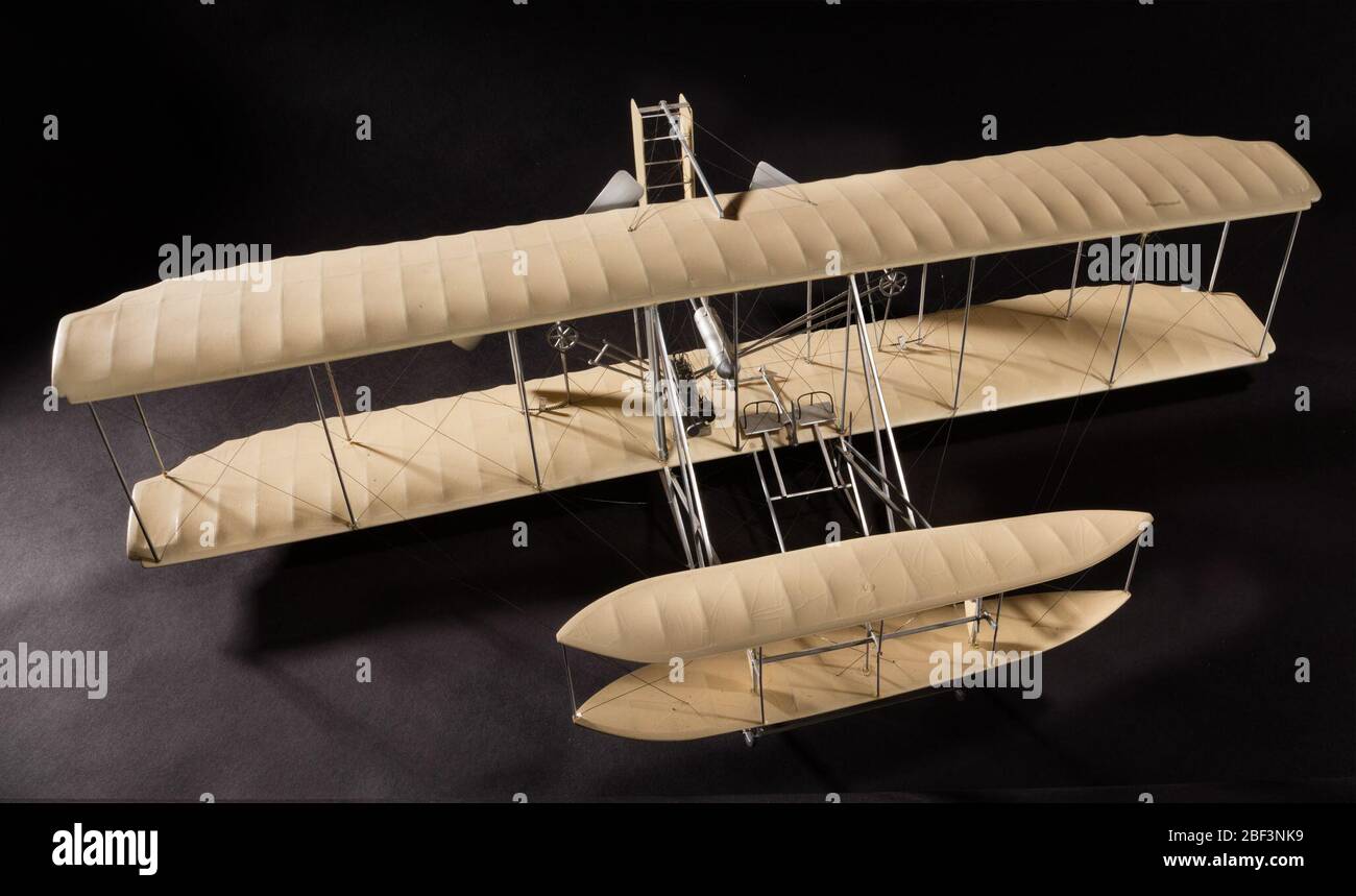 Modell Static Wright Typ A 1908. Holz und Gewebe zeigen Modell des