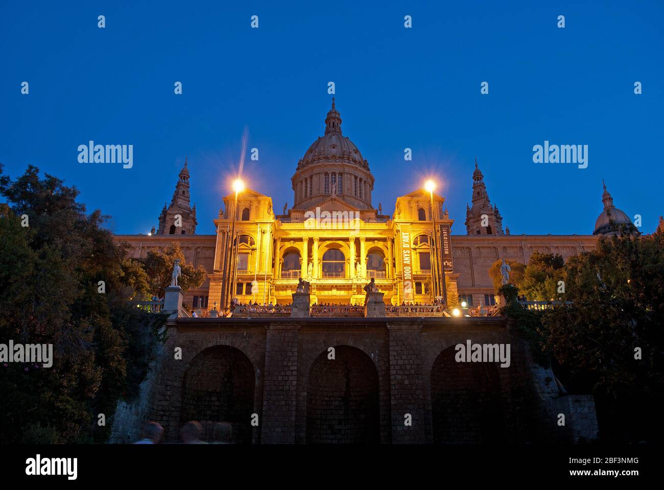 Architekturmuseum der 1920er Jahre von Catalunya (Palau Nacional), Montjuic, Barcelona, Spanien Eugenio Cendoya & Enric Catà Pere Domènech i Roura Stockfoto