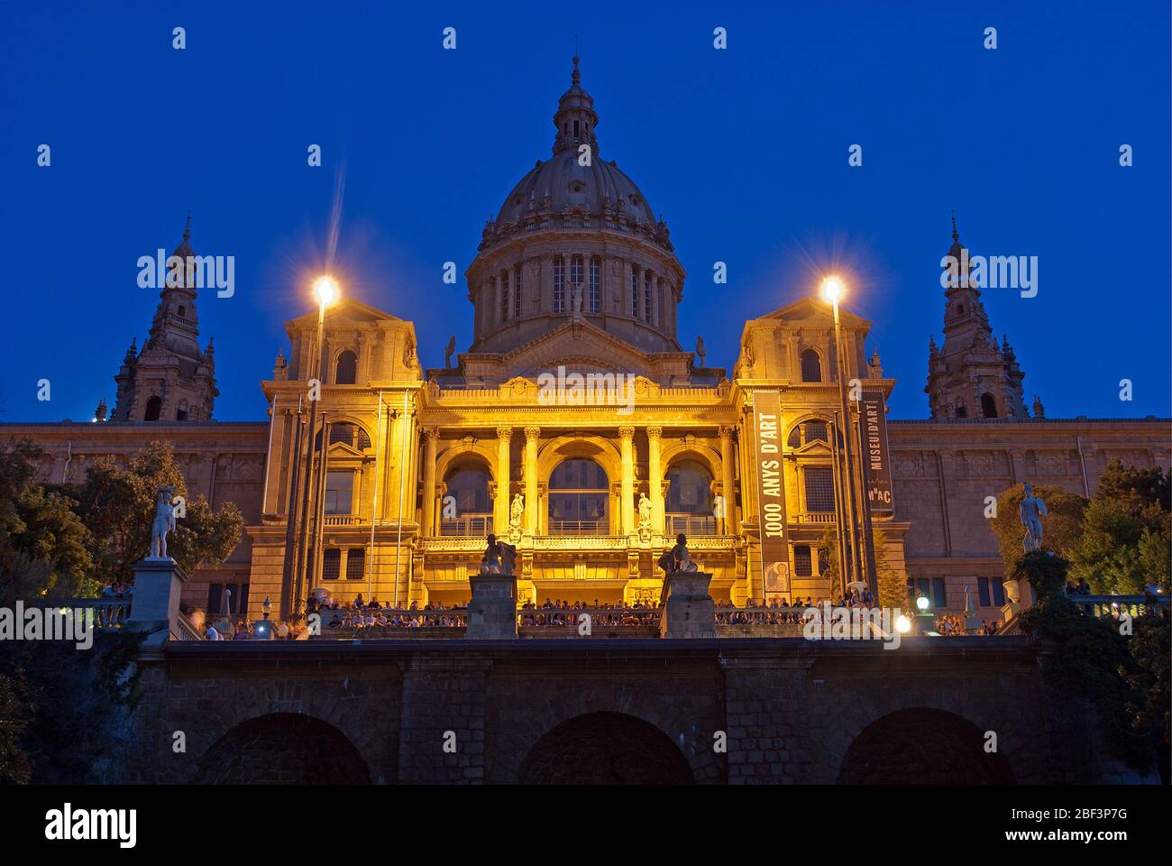 Architekturmuseum der 1920er Jahre von Catalunya (Palau Nacional), Montjuic, Barcelona, Spanien Eugenio Cendoya & Enric Catà Pere Domènech i Roura Stockfoto
