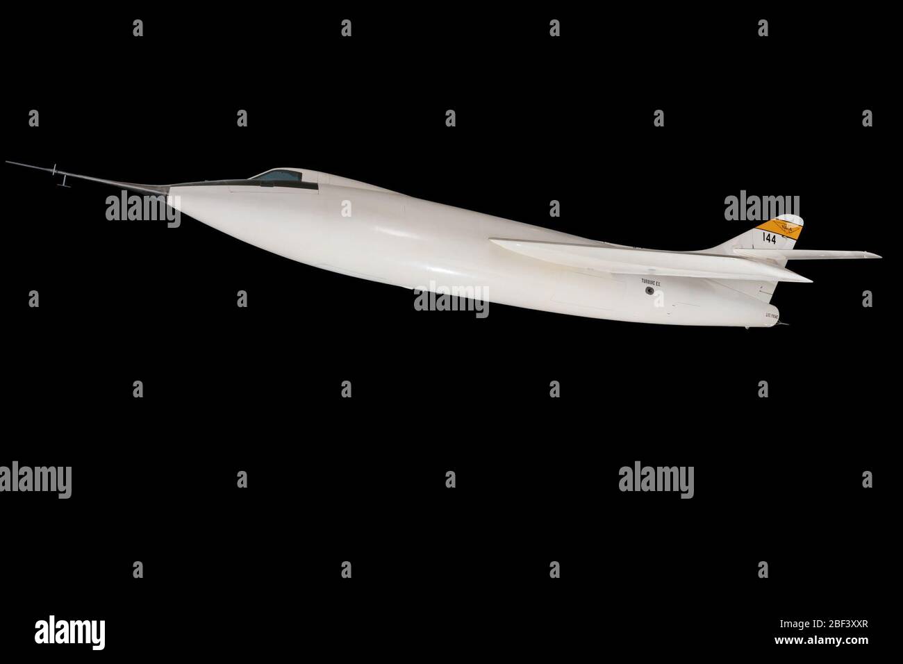 Douglas D5582. Weiße, US Navy, einsitzige, raketenbetriebene Überschallflugzeuge.am 20. November 1953 von A. Scott Crossfield pilotiert, wurde die Douglas D-558-2 Skyrakete das erste Flugzeug, das schneller als Mach 2 flog, doppelt so schnell wie der Klang. Aus den USA gestartet Stockfoto