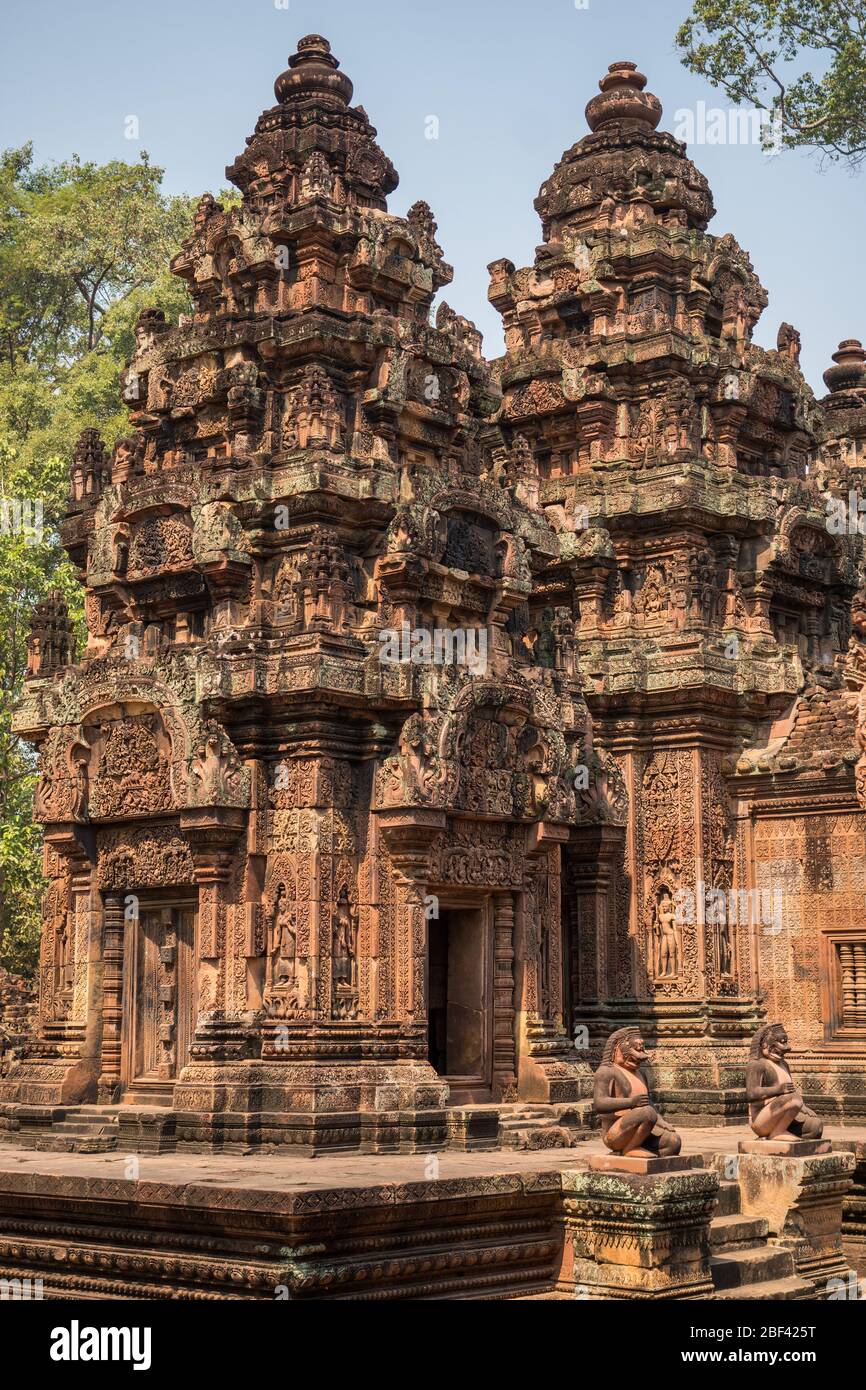 Bantay Srei, Angkor Park, Kambodscha Stockfoto