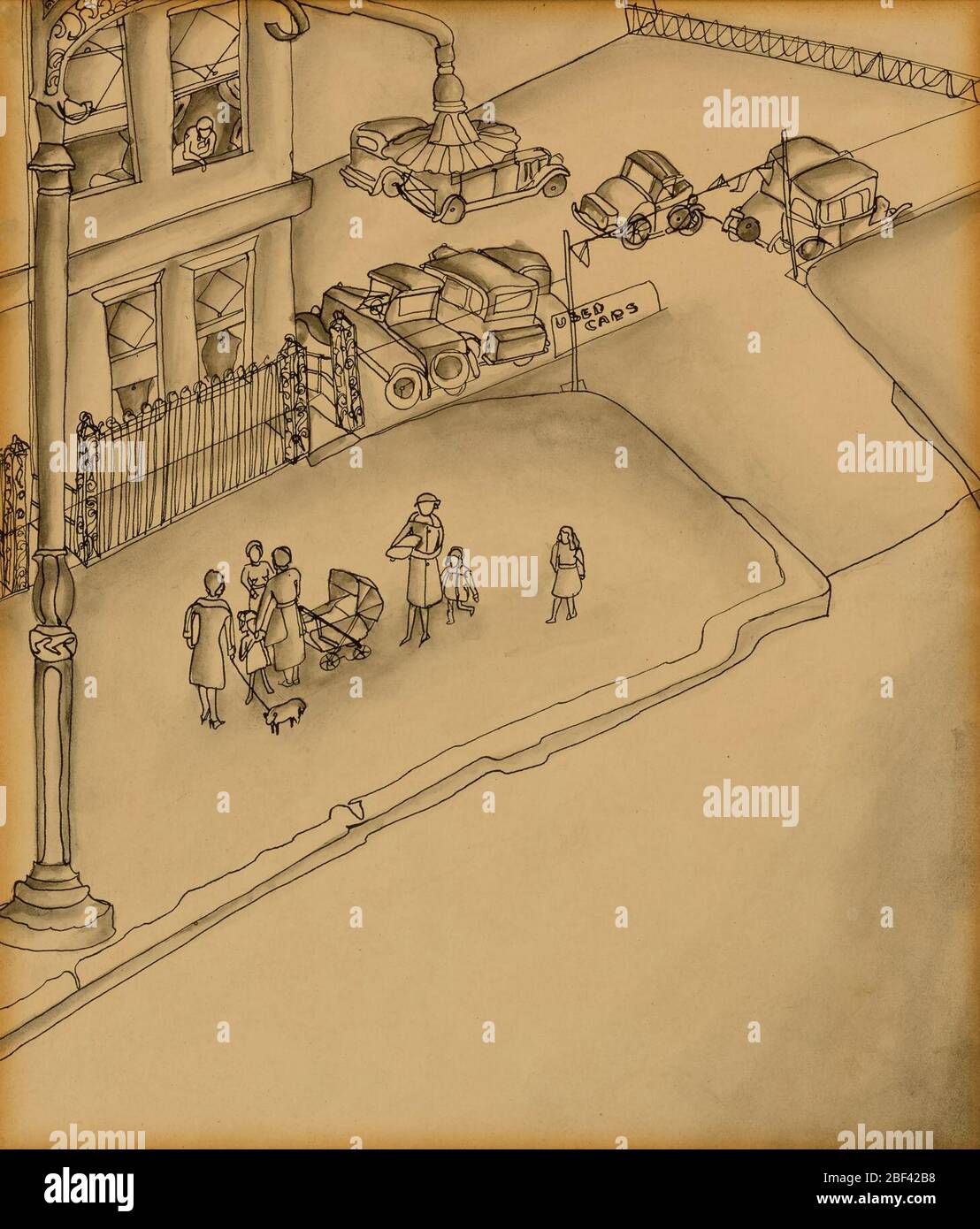 Parkplatz. Stockfoto