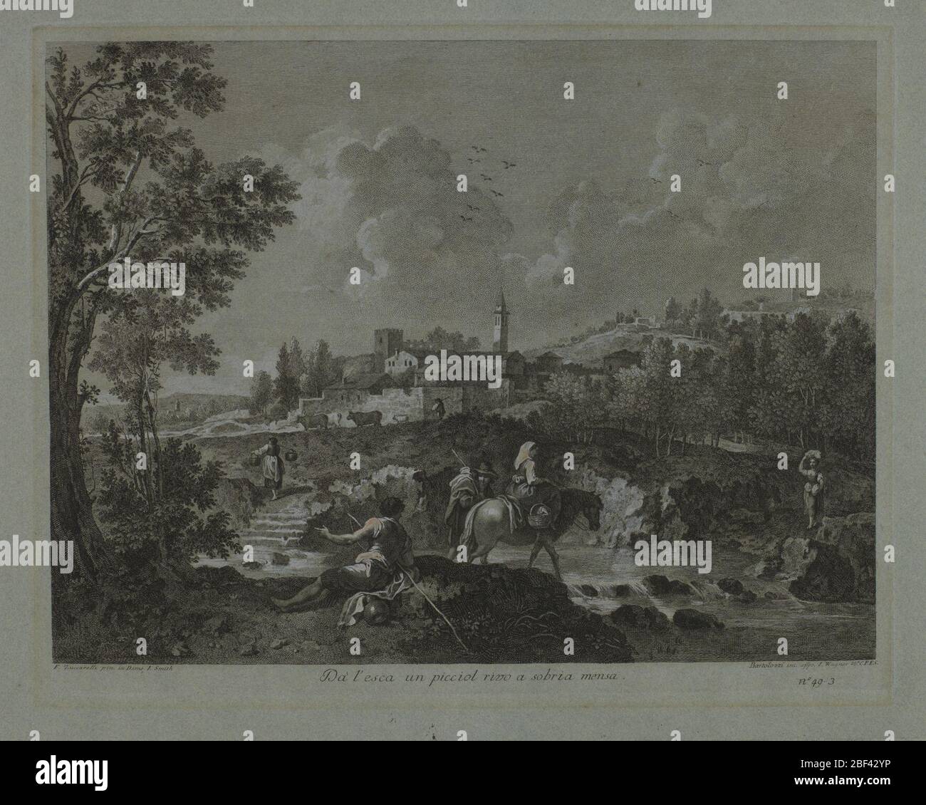 Da Lesca un Picciol Rivo a sobria Mensa. Stockfoto