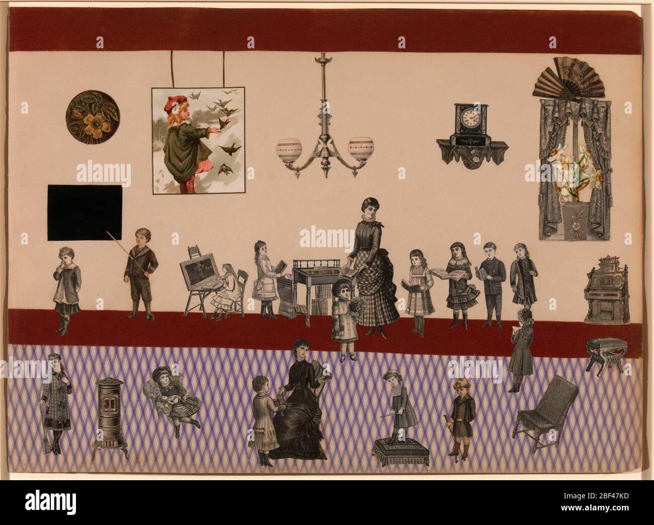 Viktorianische Collage Ohne Titel. Stockfoto