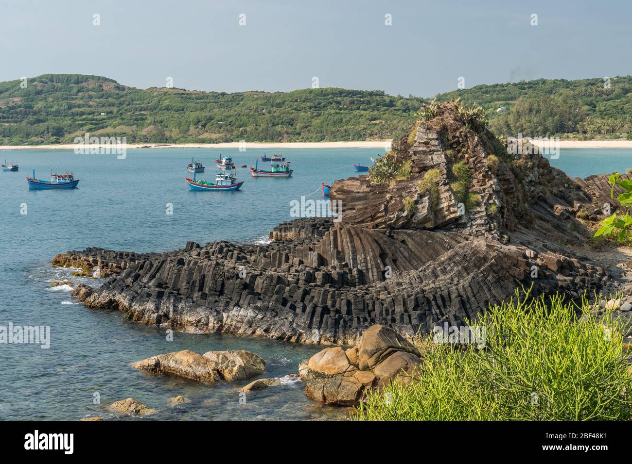 Da Dia Vulkanische Felsformation, Vietnam Stockfoto