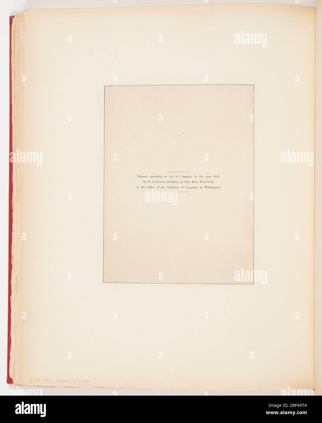 Copyright-Seite für Archibald die Kat. Copyright-Seite für Archibald the Cat Stockfoto