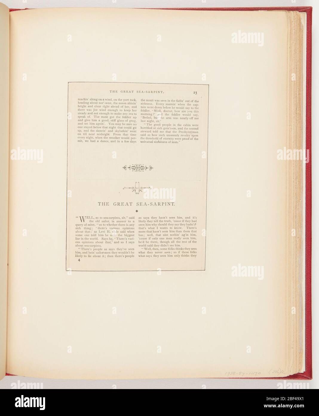 Die große Seeasarpint. Stockfoto