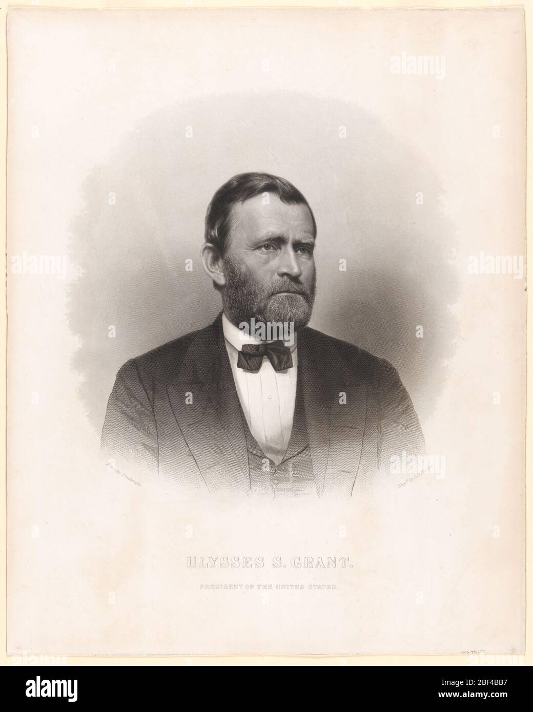 Ulysses S. Grant. Präsident Grant hatte von Anfang an Selbstzweifeln an seiner Eignung für den Job und fühlte, dass ihm „politische Ausbildung“ fehlte. Zu diesem Zweck war das loyale Vertrauen, mit dem er Kabinettsmitglieder und Ernennungen zuerkannte, oft unklug. Stockfoto