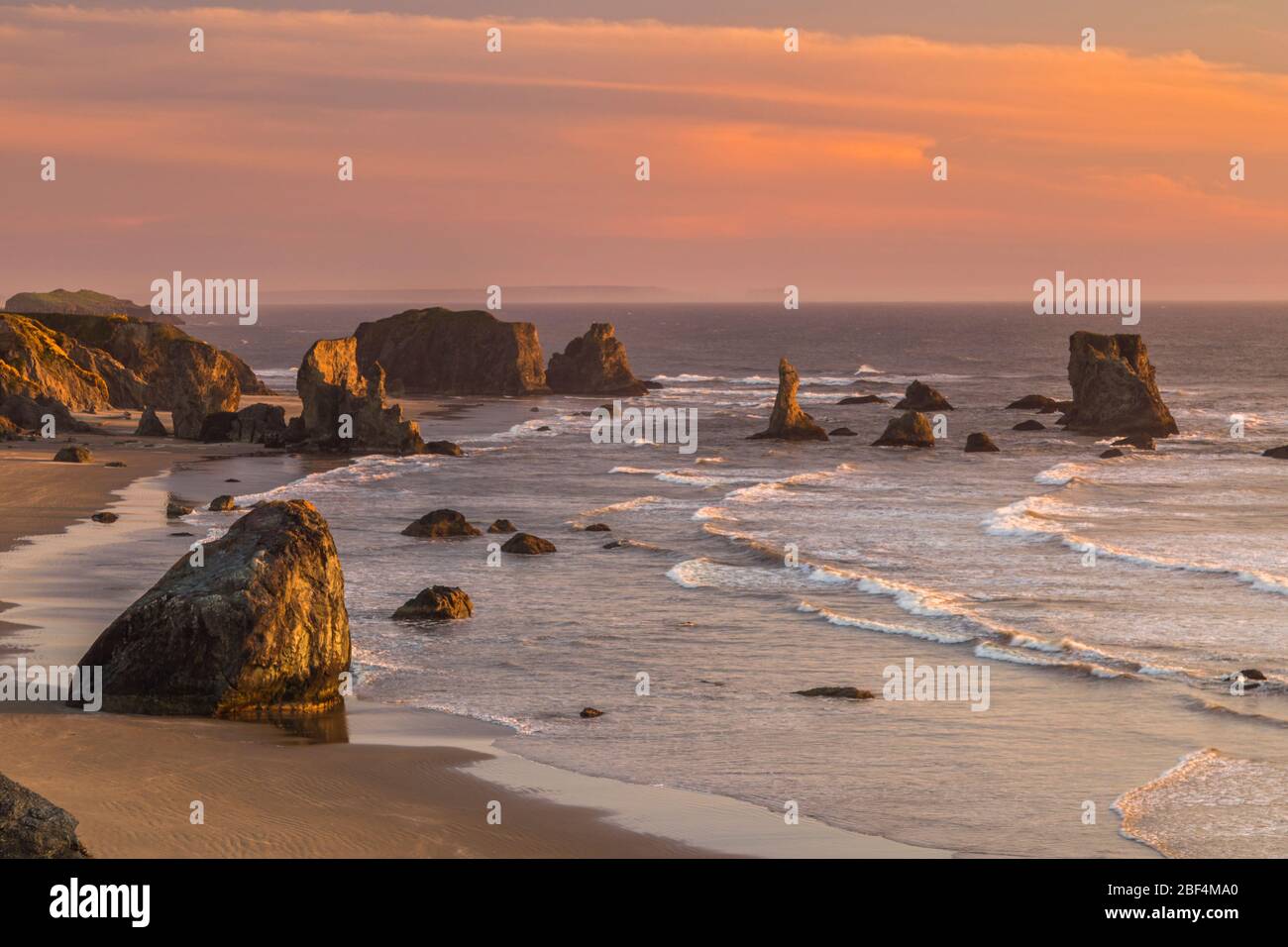Coquille Point Beach, Bandon, Oregon USA Stockfoto