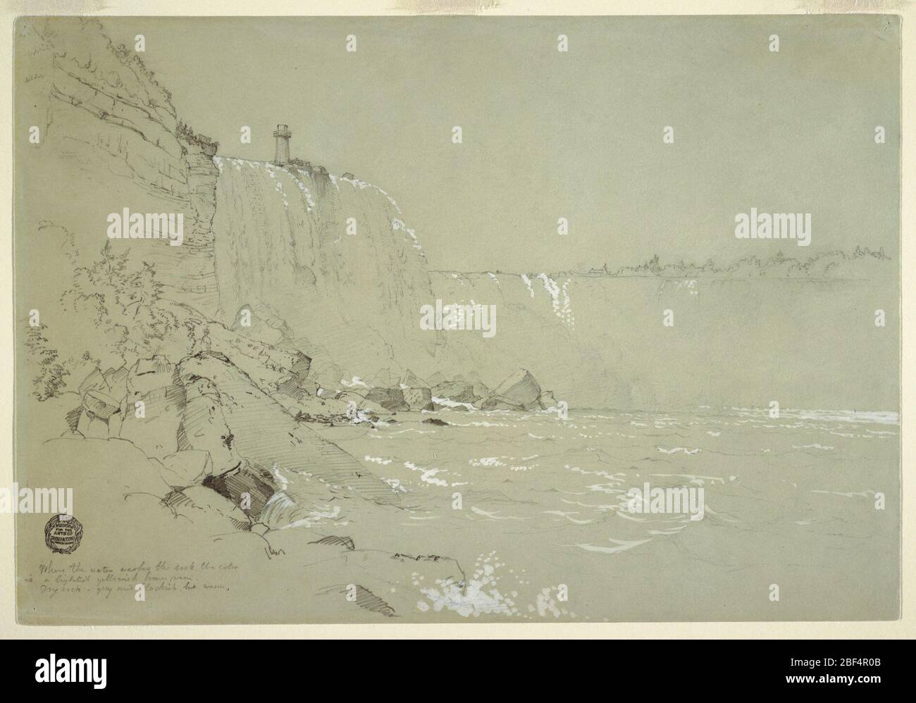 Niagara Falls Mit Dem Terrapin Tower Ein Blick Auf Die Kanadischen Wasserfalle Ist Vom Grund Der