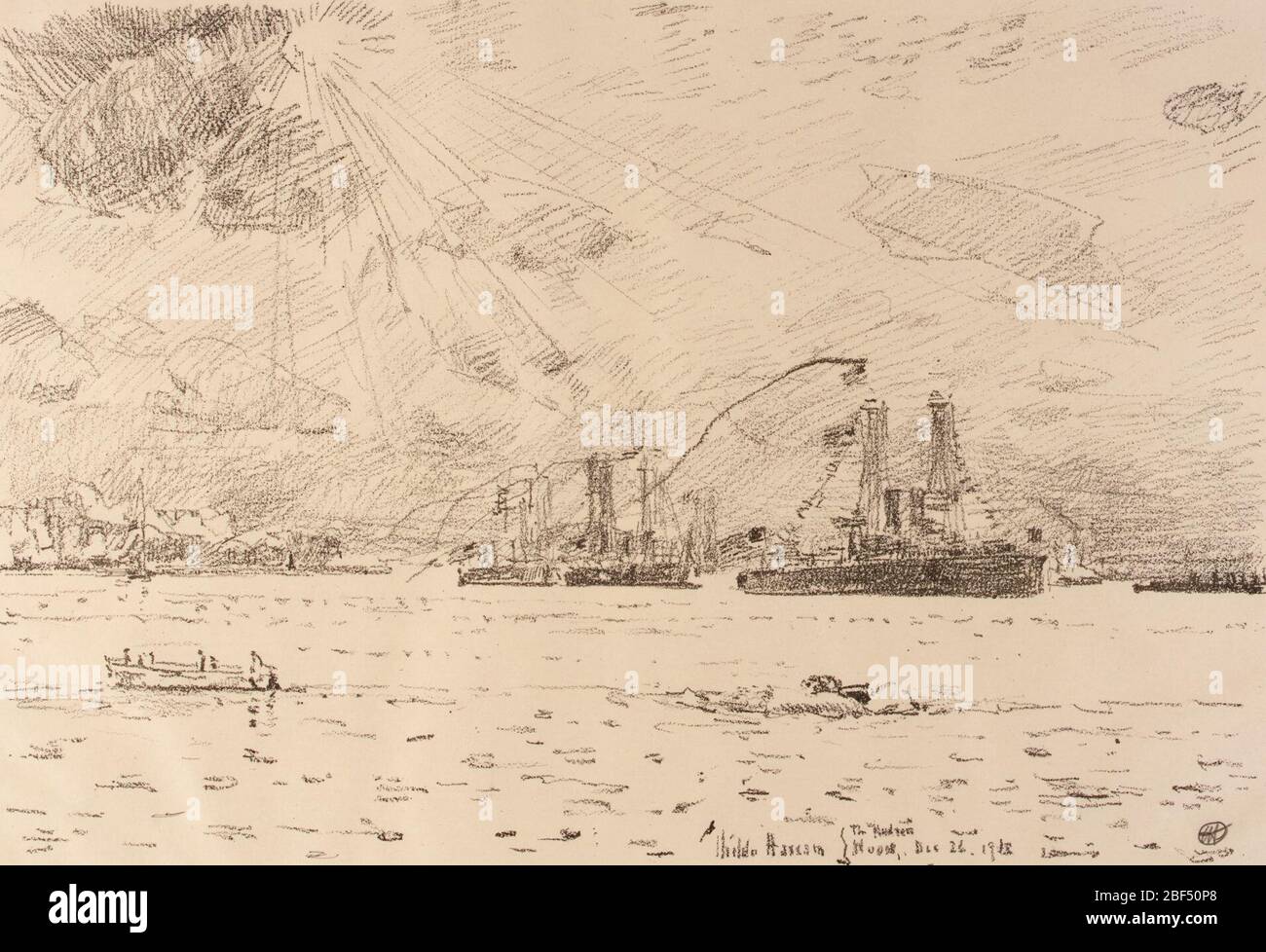 Rückkehr der Flotte. Stockfoto