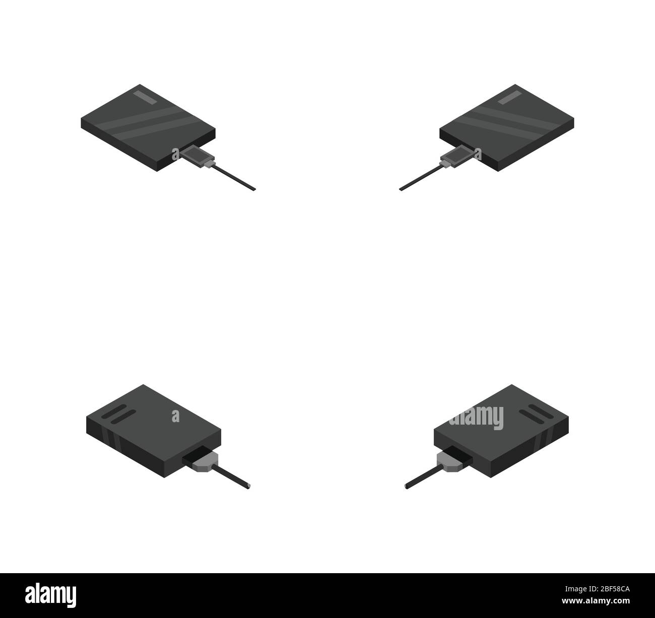 Festplattensymbol in Vektor auf weißem Hintergrund dargestellt Stock Vektor